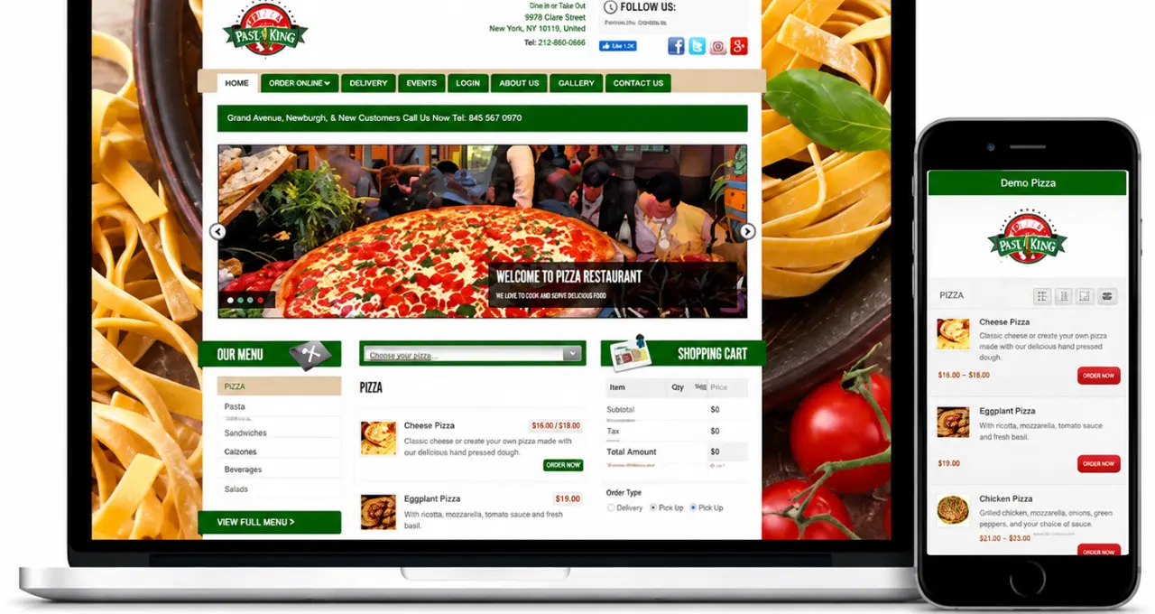 Restaurant Website Ordering System