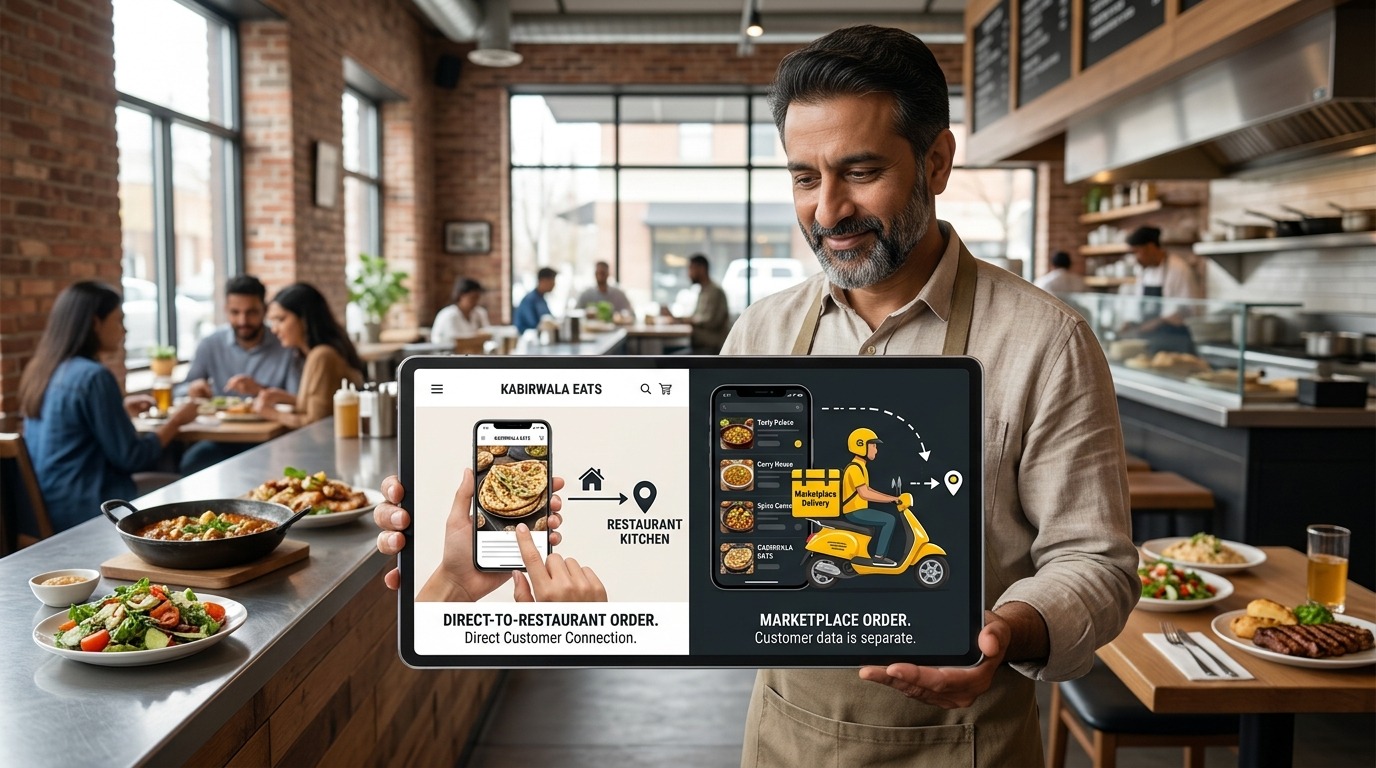 Restaurant website good for online sales
